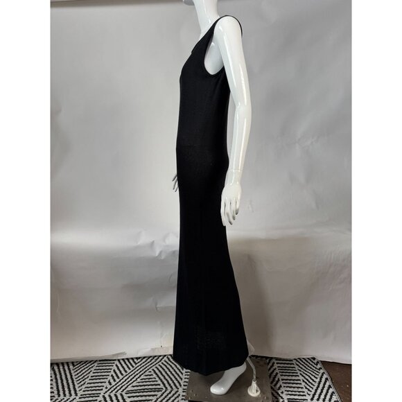 The Limited Black Sleeveless Maxi Dress M Acrylic/Nylon Blend - Picture 15 of 16